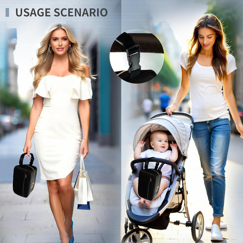 MELINON 2 Packs Waterproof Breastmilk Cooler Bag with large Ice - Insulated Travel Breastmilk Storage Cooler Bag