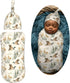 Sets Vintage Mallard Ducks Flying Newborn Swaddle Blankets Hat Soft Baby Receiving Blanket Swaddle Sack for Baby Shower
