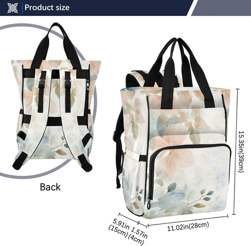 Bokkoy Backpack Ink - Wash Leaf Shadows Ultimate Diaper Bag for Moms Lightweight, Water-Resistant Baby Travel Bag