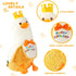 PEACH CAT Banana Duck Plush Pillow, 12" Stuffed Animal with Birthday Party Crown for Kids