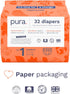 1 (4-11 lbs), 1 Pack 32 Pura Hypoallergenic Diapers, Size Newborn, Totally Chlorine Free, Wetness Indicator, Suitable