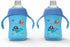 Avima Baby 10 oz Spill Proof Sippy Cup - Interchangeable Soft Spout Nipple Trainer Cup with Handles - Set of 2, Blue