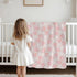 Selgkds Summer 40x50inch Boho Beach Seashells Floral Baby Blankets for Girls Boys Pink Conch Flowers Infant Toddler