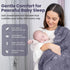 30x40 Inches Hypoallergenic Baby Blanket - Grey Blue, Oeko-TEX Certified, Thermal-Regulating, Silky Soft Knit Neutral
