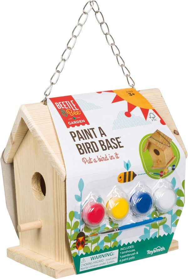 Beetle & Bee Paint A Bird Base - Backyard Birdhouse Kit for Kids, DIY Arts & Crafts