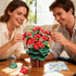 Set 548PCS 12+ CUBIMANA Flowers Geranium Botanicals Building - Artificial Bonsai Plants for Home Office Decor Display