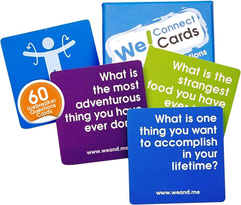 Connect Cards - Icebreaker Conversation Starter Games | Team Building Games for Work | Group Games for Adults (60 Cards)