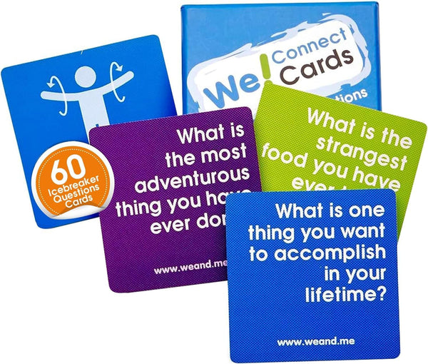 Connect Cards - Icebreaker Conversation Starter Games | Team Building Games for Work | Group Games for Adults (60 Cards)