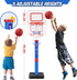 55" 3-5, HYES Toddler Basketball Hoop, Height Adjustable Basketball Hoop for Kids Kids Basketball Goal, Indoor Outdoor