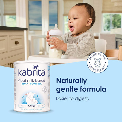Kabrita Goat Milk Infant Formula - 28Oz Easy to Digest Baby Formula 0-12 Months with Prebiotics, Iron, DHA, Non-GMO