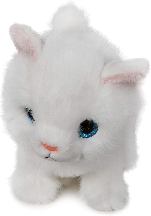 Ice King Bear Fluffy Little Cat Stuffed Animal Plush Toy, Small 6 Inches (White)