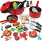 Lehoo Castle Play Kitchen Accessories | Toddler Cooking Set with Pots, Pans, and Utensils for Kids