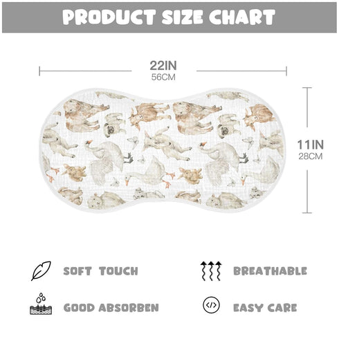 KICPOAY 2 22 11 Inch Muslin Baby Burp Cloths, Watercolor Farm Sheep Muslin Baby Rags Comfy Soft Absorbent