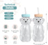 730 2-Pack Set, 8 oz, The Project Honey Bear Straw Cup for Babies, Honey Bear Bottle with Travel Lid, Therapy Learning