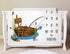 Fishing Baby Milestone Blanket with Birth Stat Sign, Monthly Growth Chart for New Moms Baby Shower