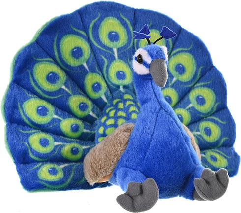 12 Inches Wild Republic Peacock Plush, Stuffed Animal, Plush Toy, Gifts for Kids, Cuddlekins