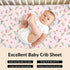 Cstdyfrv 28x52 Cute Geese Boho Floral Baby Crib Sheets Farmhouse Geese Pink Bows Toddler Bedding Bed Sheets Farm Animal