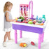 Electric Dishwasher Play Kitchen Sink Toys with Running Water, Play Food & Tableware Accessories for Toddlers Kids