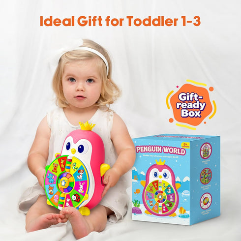 1,2 1-3 5-Theme 1-2 12-18 Vahome Musical Penguin Educational Toys for Year Old Girl Gifts, Learning Toy for Toddlers Yr