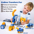 Set, 5-in-1 3 4 5 6 7 Construction Trucks Toy Dinosaur Vehicles Magnetic Educational STEM Building Car Kit, Transform