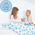 100% 6 47"x 47", LollyBanks Muslin Baby Blanket Organic Cotton, Muslin Quilt Lightweight, Toddler Blanket for Girls