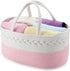 PandaEar Baby Diaper Caddy Organizer Cotton Rope Nursery Storage Basket Portable Car Organizer for Baby Shower Gifts