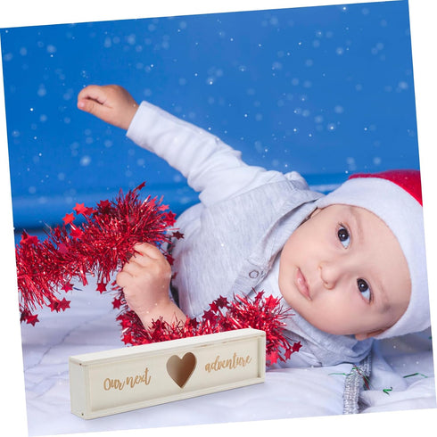 Elegant Wooden Pregnancy Test Holder Box for Baby Shower Keepsakes