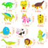 90Pcs Animal Desk Pets Erasers for Kids, Puzzle Erasers for Classroom Rewards, Party Favors