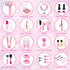 Set Set deAO Hair Salon Toys for Girls Beauty Salon Kids Pretend Hair Styling with Hairdryer, Mirror, Curling Iron