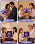 TYCOLE Set 6-12 (806PCS) Flowers Bouquet Building - Purple Roses Botanical Collection Building Blocks for Adult Women