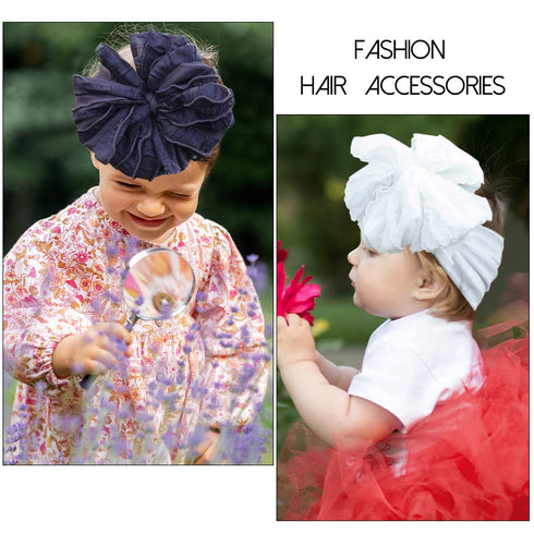 DANMY Baby Girl Elastic Headbands, Newborn Toddler Hairbands, Soft Hair Accessories