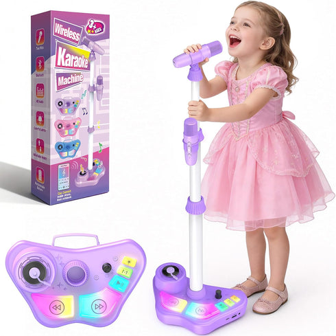 Delighkidz Stand Karaoke Machine for Kids, Singing Toys Gifts for 3 4 5