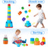 12 18 24 1 2 3 iPlay, iLearn Baby Stacking Toys, Toddler Nesting Stack Cups, Infant Stackable Block, Kids Sorting Game