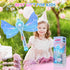 LED Light & Music Bubble Machine - Bubble Wands for Kids Girls | 3 AA Batteries & 2 Bubble Solutions | Outdoor Party