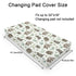 Watercolor Raccoon Retro Boho Leaves Changing Pad Cover Raccoon Green Leaves Diaper Change Table Sheets for Girl Boy Woodland Animal Soft Stretchy Snug Fitted Baby Changing Table Cover Mats 32''x16''