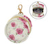 YETTASBIN Pink Rose Portable Pacifier Holder Case with Metal Hook Buckle & Zipper for Diaper Bag and Stroller