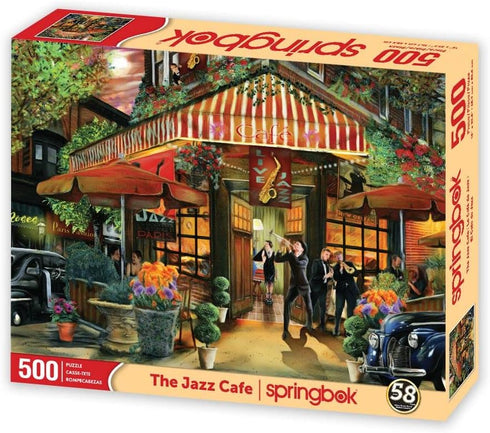 Springbok's 500 Piece Jigsaw Puzzle - The Jazz Cafe, Made in USA