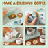 Playset Set Kids Coffee Toy Coffee Maker for Toddler Wooden Kitchen Accessories Pretend Play for Girls Boys Ages