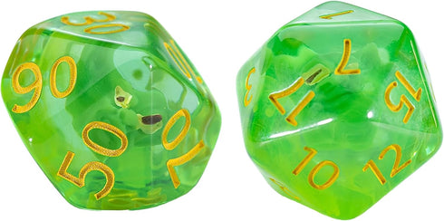 Gate Keeper Games and Dice: Inclusion Dice Goblin - 7pc Set, Transparent Green, Goblin Head Inclusion for Role Playing