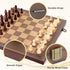Set 15'' Sets Magnetic Wooden Chess for Adults Kids Chess Board with Handmade Pieces, Folding Portable Travel Unique