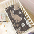 SDMKA 27x39 Inch Bunny Rabbits Brown Crib Sheets for Boys Girls - Portable Microfiber Fitted Crib Sheet for Playard