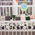 Hahafelt 3 Set Set Piece Patchwork Western Crib Bedding for Boys Girls Cow Cactus Print Baby Bedding Barnyard Western