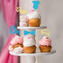 Gyufise 36 Pack Oh Baby Cupcake Toppers, It's a Boy Glitter Cake Picks for Baby Shower & Birthday Party Supplies