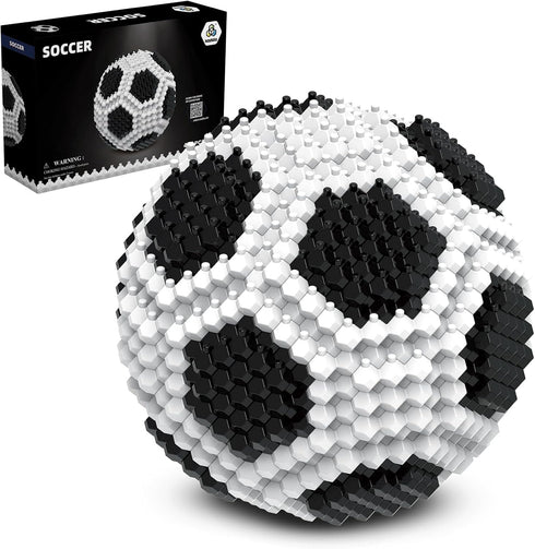 KADELE Soccer Building Block Set, Adults challenging STEM Block Decorations, Miniature 3D