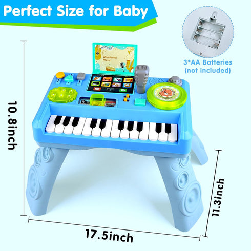 1-3, 6-9-12-18 1 Baby DJ Table for Toddlers Baby Musical Piano Toys Months Toddler Activity Learning DJ Mixing Table
