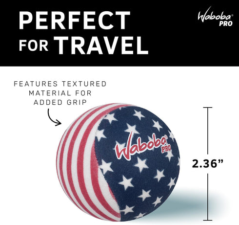Waboba Water Bouncing Pro Ball, Stars & Stripes, White/Red/Blue