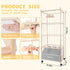 64" Stuffed Animal Storage, Super Large Plush Toy Organizer with Wheels, Wooden Stuffed Animal Holder with Removable