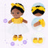 OUOZZZ Soft Black Baby Dolls for Girls - First African American Plush Rag Doll, Sleeping Cuddle Buddy Toy 12"