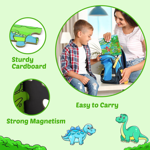 Magnetic Puzzles for Toddlers 3-5 - 36 Pieces Travel Games, Airplane Car Road Trip Activities for Kids