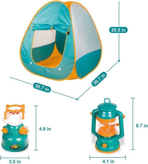 FUN LITTLE TOYS Kids Camping Gear Set - Pop Up Tent Outdoor Toys Camping Tools Set for Kids